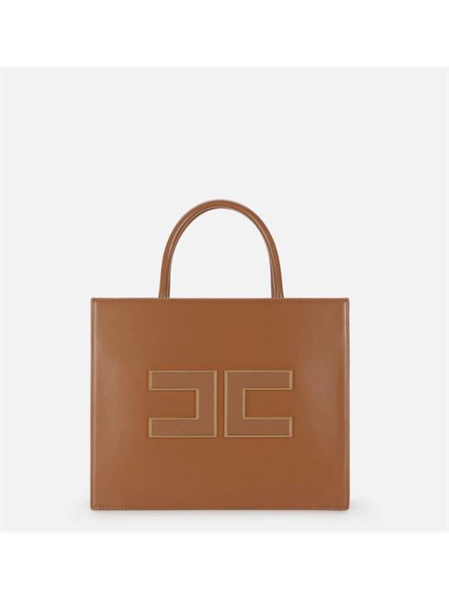 BIG TOTE WITH LOGO ELISABETTA FRANCHI | BS32A56E2EC1 Brown Sugar